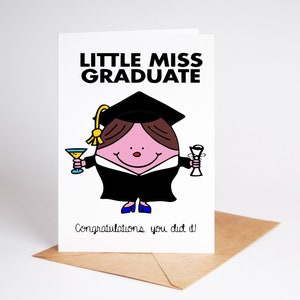 Petite carte de remise des diplômes coquine drôle diplômée Félicitations BC093