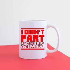 Funny Mug Coffee Tea Cup Gift Idea Rude Mug Ceramic I Didn&#39;t Fart M020