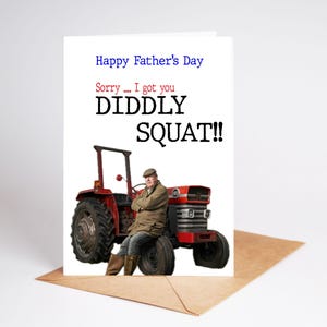Divertente biglietto di auguri per la festa del papà Papà nonno ti ha preso Diddly Squat BC034
