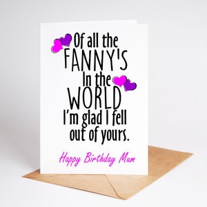 Carte d'anniversaire drôle, belle-mère, carte impolie BC302