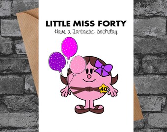 BC0920 Little Miss Forty Cheeky Rude Funny 40th Birthday Card - Etsy BC0920 Little Miss Forty Cheeky Rude Funny 40th Birthday Card - Etsy