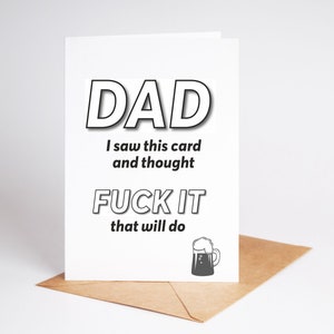 Carte drôle de fête des pères Carte impolie Papa, beau-père, beau-père BC787