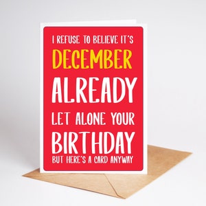 Funny Born December-verjaardagskaart Rude Card BC215