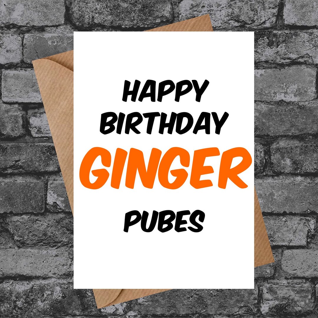 BC074 alles Gute zum Geburtstag Ingwer Pubes lustige Rude Etsy.de