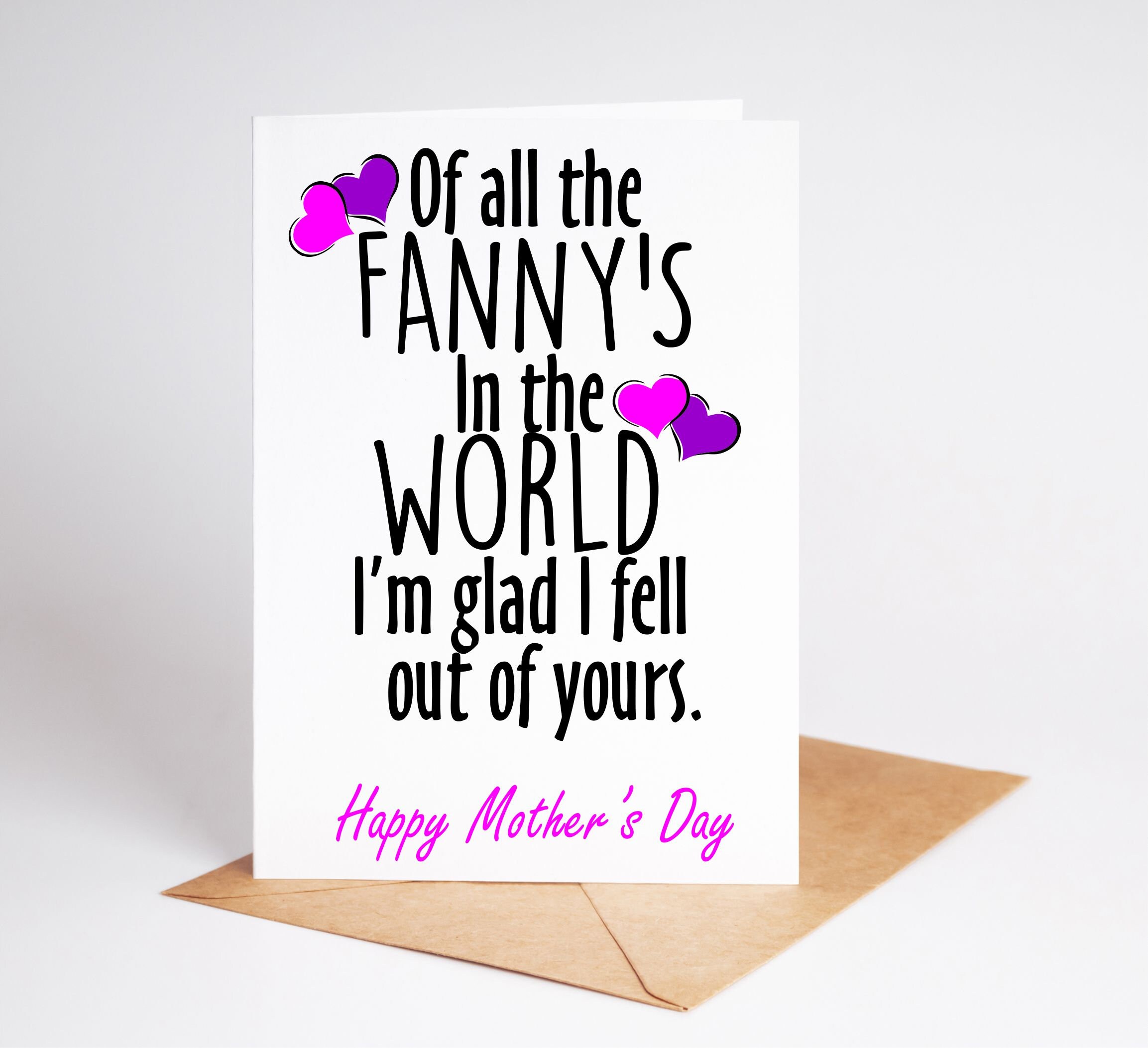 Funny Mothers Day Card Rude Card Mum Mother BC280