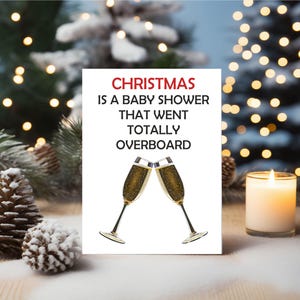 Cartão de Natal engraçado Melhor amigo Chá de bebê Recém-nascido Rude Card BCR400