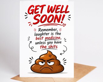 Funny Get Well Soon Card After Operation Hospital Stay BC596