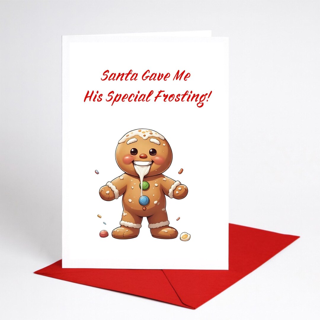 Funny Christmas Card Rude Special Frosting Gingerbread Friend BCR1031 ...