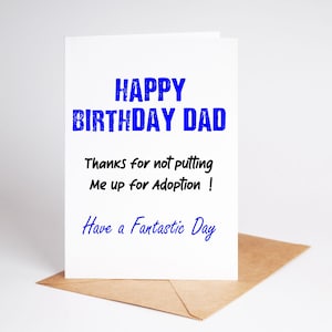 Carte d'anniversaire drôle papa beau-père carte impoli BC304