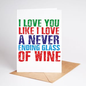 Funny Anniversary Card Valentines Card Rude Card Loved One BC185
