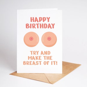Funny Birthday Card for Women Lady Best Friend Sister Rude Card BC657