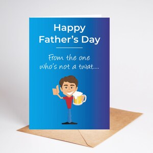 Carte drôle de fête des pères Carte impolie Papa, beau-père, beau-père BC782