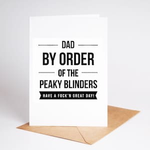 Carte Peaky Fête des pères, carte d'anniversaire, papa, papa, passez une bonne journée BC117
