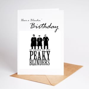 Tenha um aniversário Blindin por ordens de Peaky Blinders Cartão de aniversário engraçado e rude BC045
