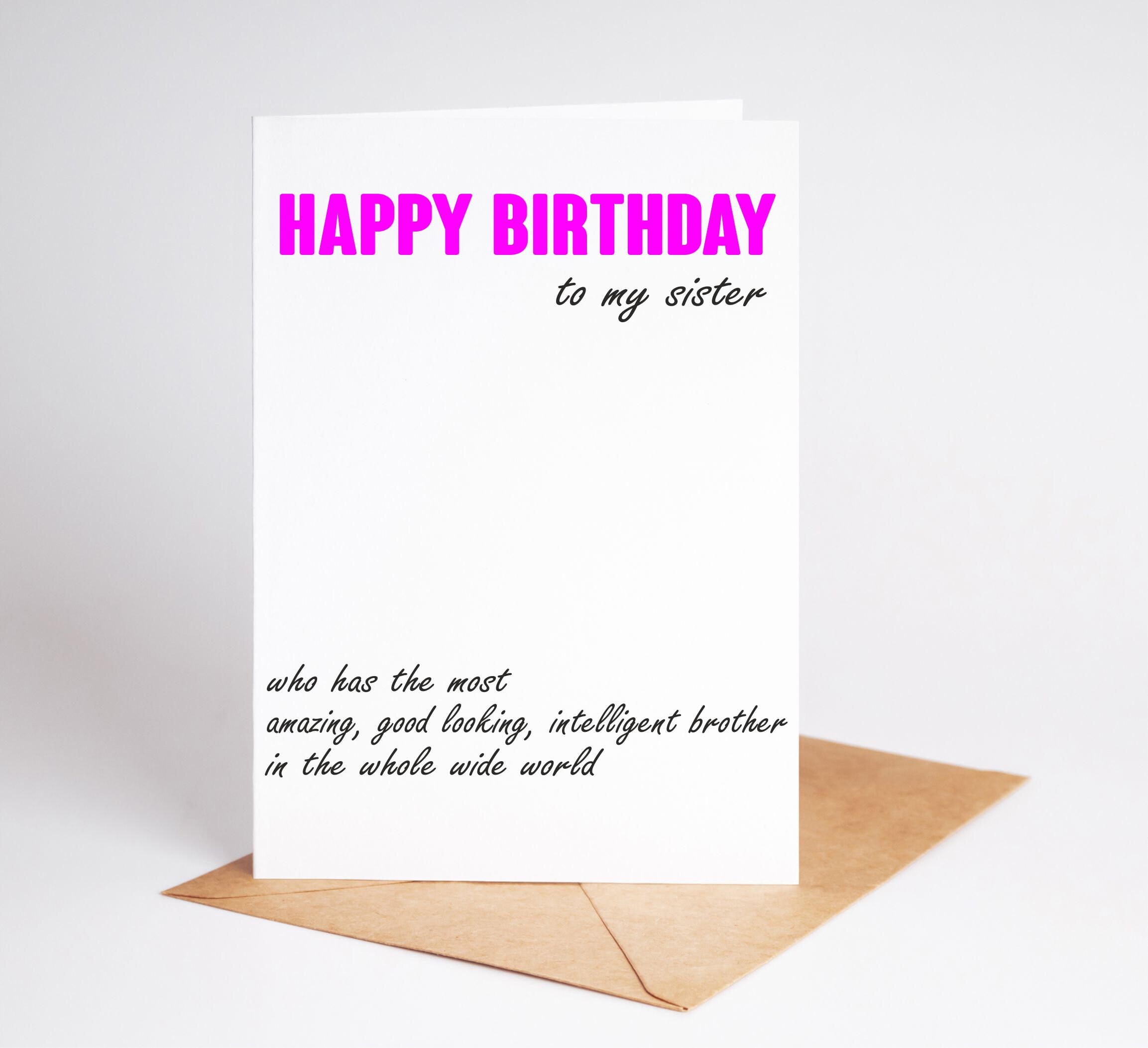 Biglietto Auguri Umoristico Per Cognato – Fratello Acquisito, Buon Compleanno Con Busta – Formato 127x178mm