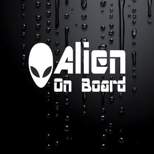 Lustige Auto Aufkleber Wohnwagen Aufkleber 4X4 Rude Vinyl Alien an Bord W052