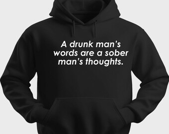 JNR Apparel Funny Novelty Hoodie – "Drunk 3" – Unisex, Multiple Sizes S-5XL, 80% Cotton