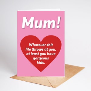 Funny Mothers Day Card Mum Mother Rude Card BC696