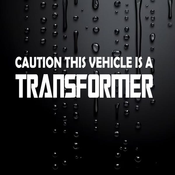 Rolig bilklistermärke husvagnsklistermärke 4X4 oförskämd vinyl försiktighet en transformer W061