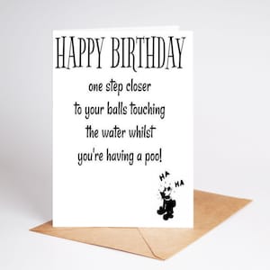 Carte d'anniversaire drôle Carte grossière pour papa, frère, meilleur ami, grand-père BC024