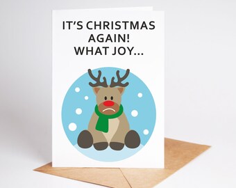 Lustige Weihnachtskarte – 'I Hope You Really Love The Present...', 15x15 Cm, 300 G/m², Mit Umschlag