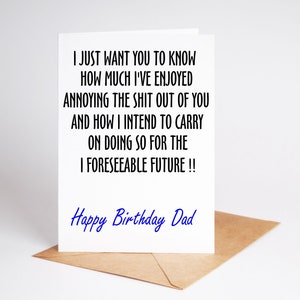 Carte d'anniversaire drôle papa beau-père carte impoli BC301