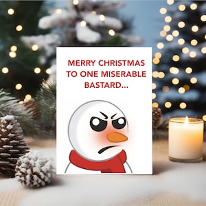 Funny Christmas Card Best Friend Neighbour Brother Dad Rude Card BCR366