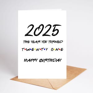 Grappige 21e verjaardagskaart 2025 jaar dat je een mannelijke vriendin bent geworden BC262