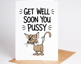 Funny Get Well Soon Card After Operation Hospital Stay BC580