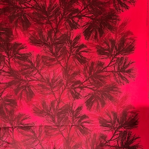 2.84 Yards of Vintage Marimekko Finland &quot;Mänty&quot; Red Interior Fabric. Design by Maija Isola.