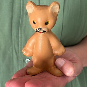 Vintage Rare Soviet-Era Collectible Rubber Toy Lion from the 1950s