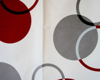 1.36 Yards of Vintage 100% Thicker Cotton Geometric Fabric for Sewing and Other Projects