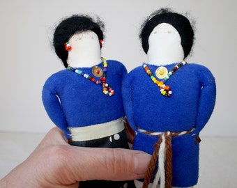 Vintage Handmade Navajo Dolls with Original Certificates of Authenticity