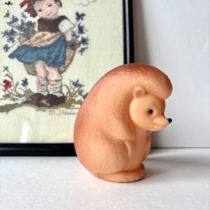 Vintage Squeaky Rubber Hedgehog Toy from the 80s