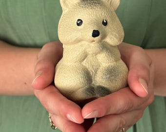 Vintage Soviet Rubber Hamster Toy, Collectible Squeaky Toy