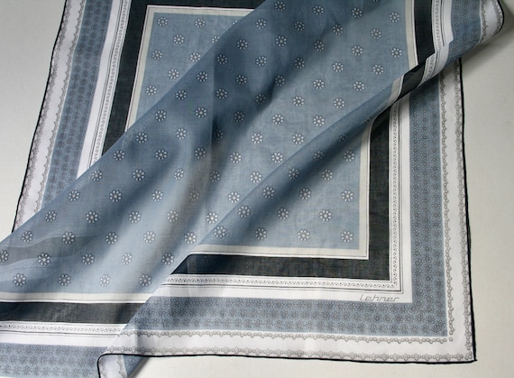 Elegant Vintage LEHNER Switzerland Cotton Scarf