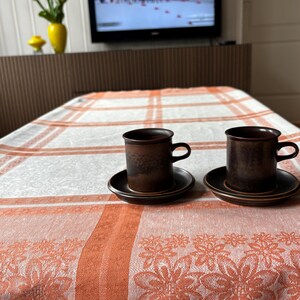 Unused Vintage Linen/Cotton Tablecloth with Floral Decor.