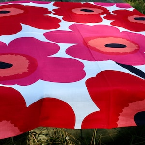 Vintage 1.32 Yards of Marimekko Finland &quot;UNIKKO&quot;  1965  Interior Fabric/Tablecloth