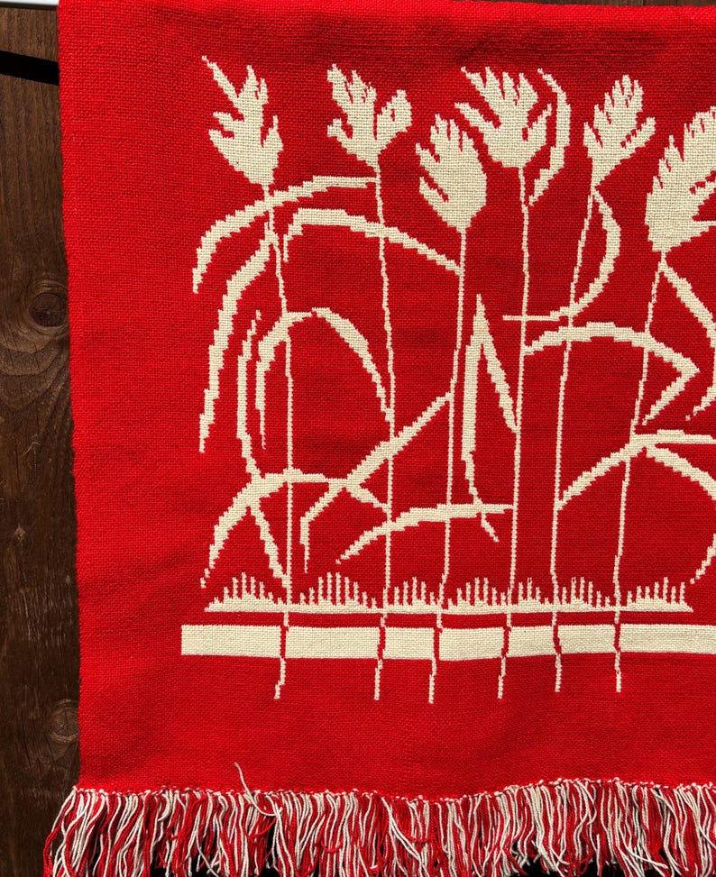 Handwoven Vintage Scandinavian Double Sided Woollen Wall Hanging ...