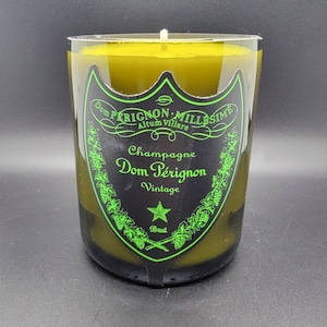 Dom Perignon Champagne Bottle Soy Wax Candle
