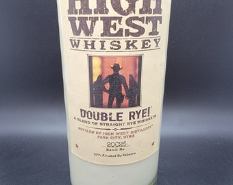 High West Double Rye Whiskey Bottle Soy Wax Candle