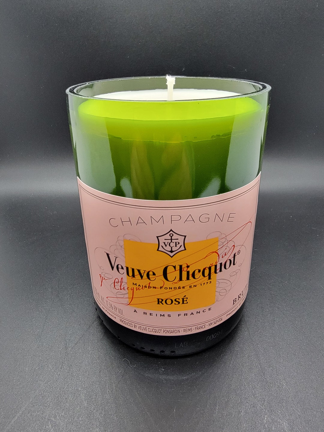 Veuve Clicquot Rosé Champagne Bottle Soy Wax Candle Etsy