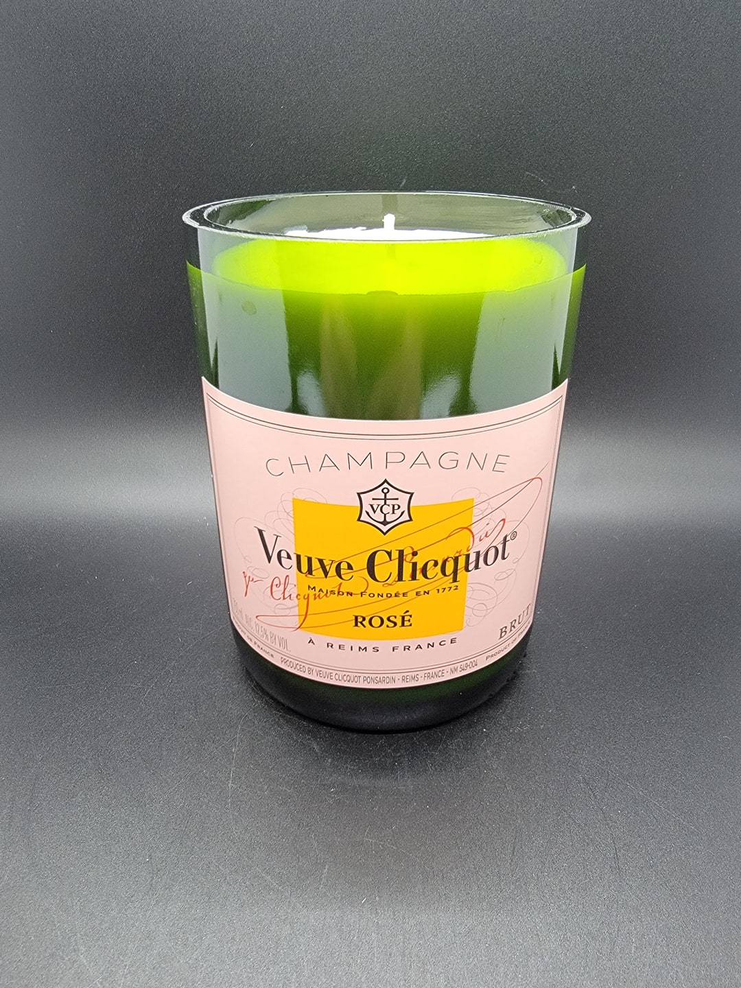 Veuve Clicquot Rosé Champagne Bottle Soy Wax Candle Etsy