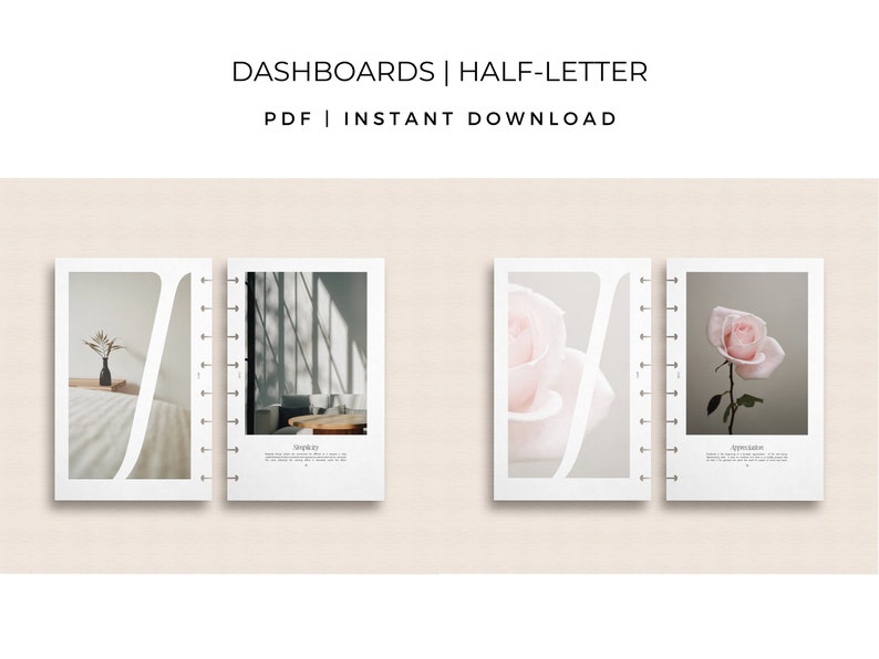 2024 Printable Planner Insert Bundle Half Letter Discbound Planner