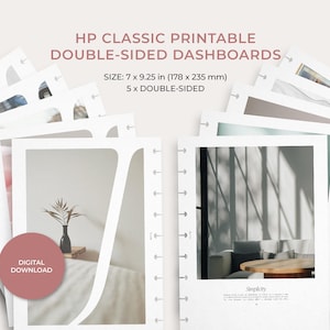 Minimalistische Planer Dashboards: HP Classic Discbound Einlagen (PDF)