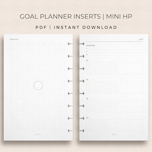 Printable HP Mini Goal Planner Inserts: Crush Your Mommy Goals!