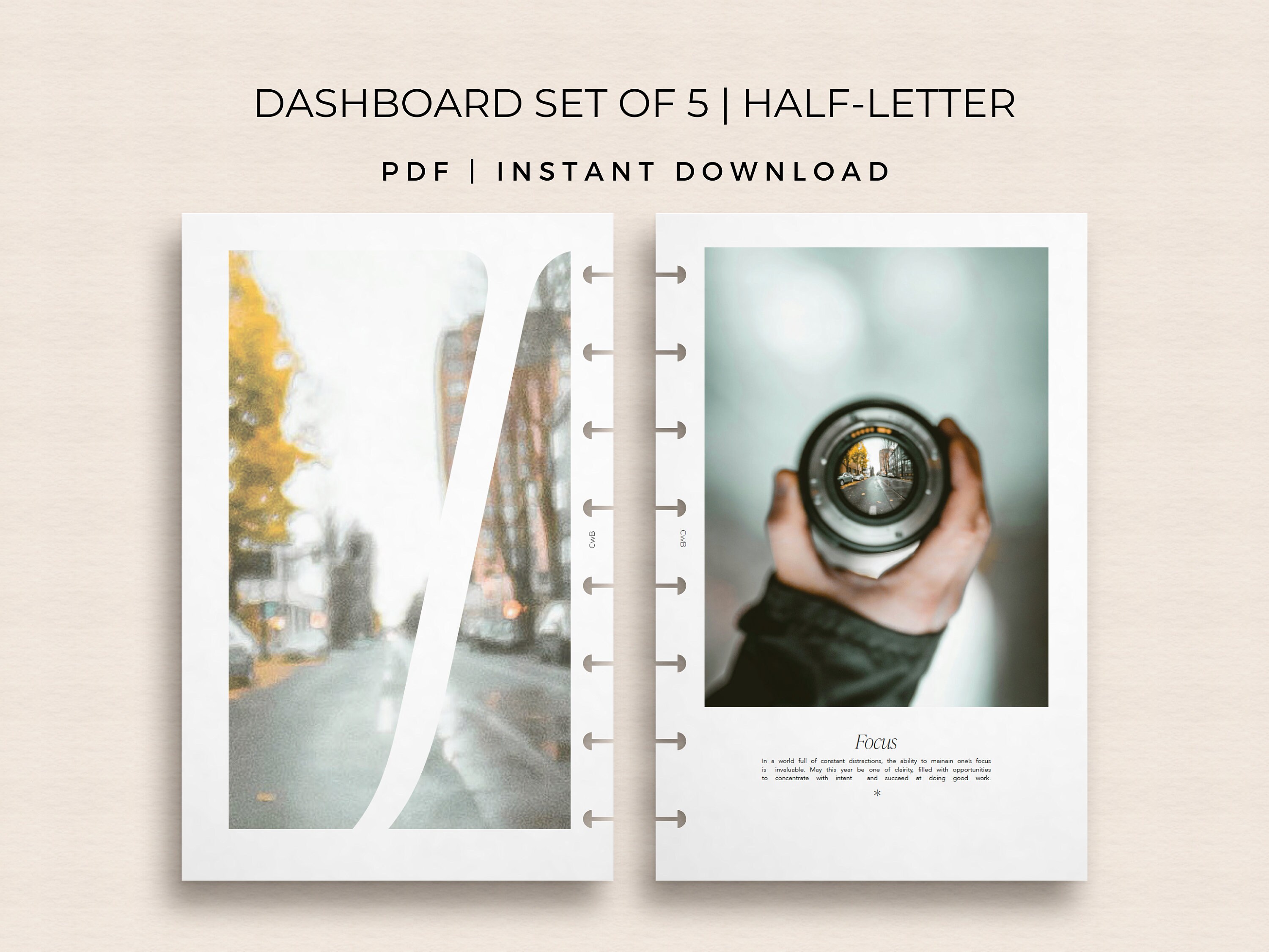 Printable 2024 Dated Planner Inserts Half Letter Work Week on Two Pages ...