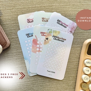Mini Savings Challenge Bundle: Denomination Trackers (Digital Download)