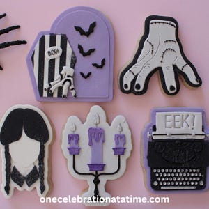 Halloween Themed Cookies, Marshmallow Fondant Cookies, Halloween Party Favors