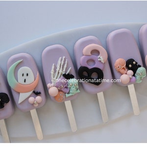 Halloween Cakesicles, Cake Pops, Pastel Cakesicles, Party Favor, Decorated Dessert, Gifts, Halloween Treats,
